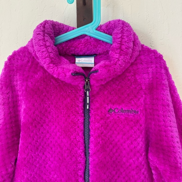COLUMBIA Fire Side Sherpa Full Zip Fleece Jacket Magenta Pink Warm Style 1896811 - Picture 3 of 13